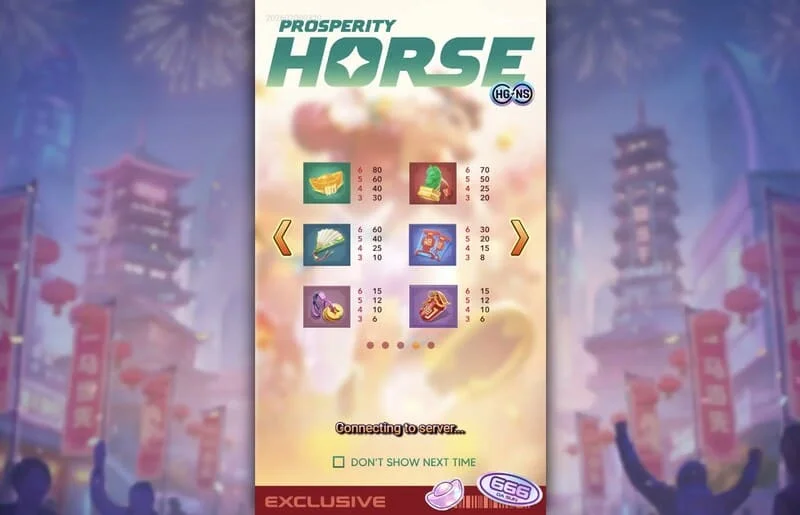 Prosperity Horse - symbolutbetalingstabell